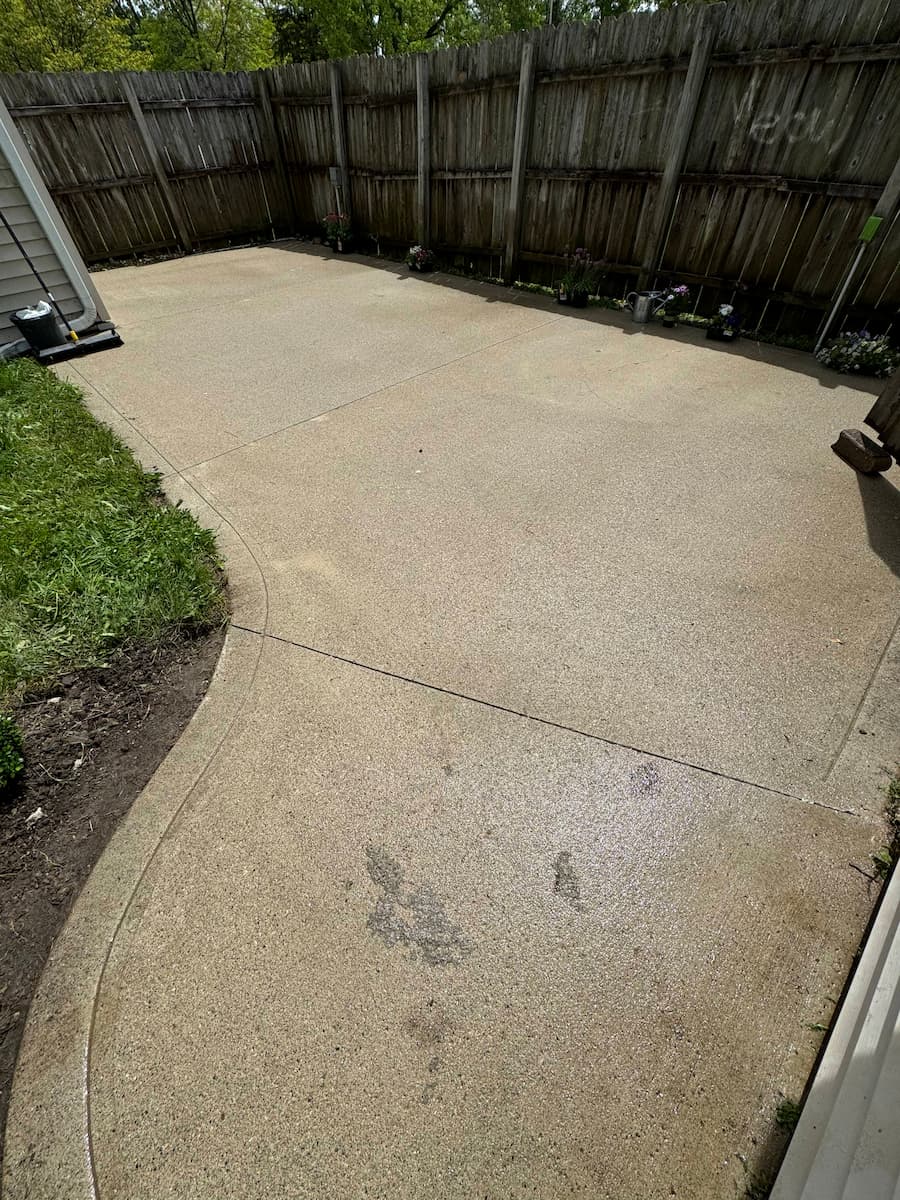 Free Back Patio Cleaning For New Homeowner in Fort Wayne