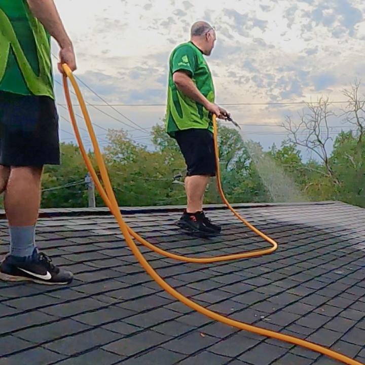 Roof washing